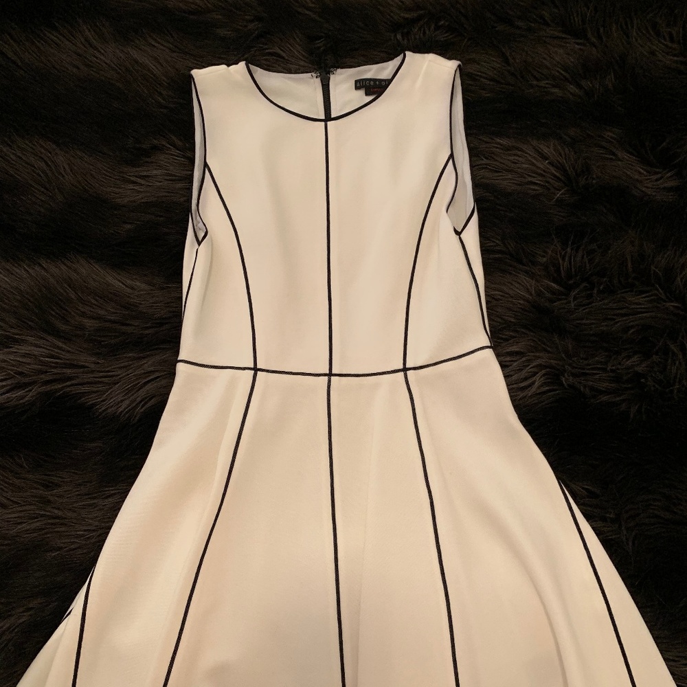 Alice & Olivia Black and White Dress
